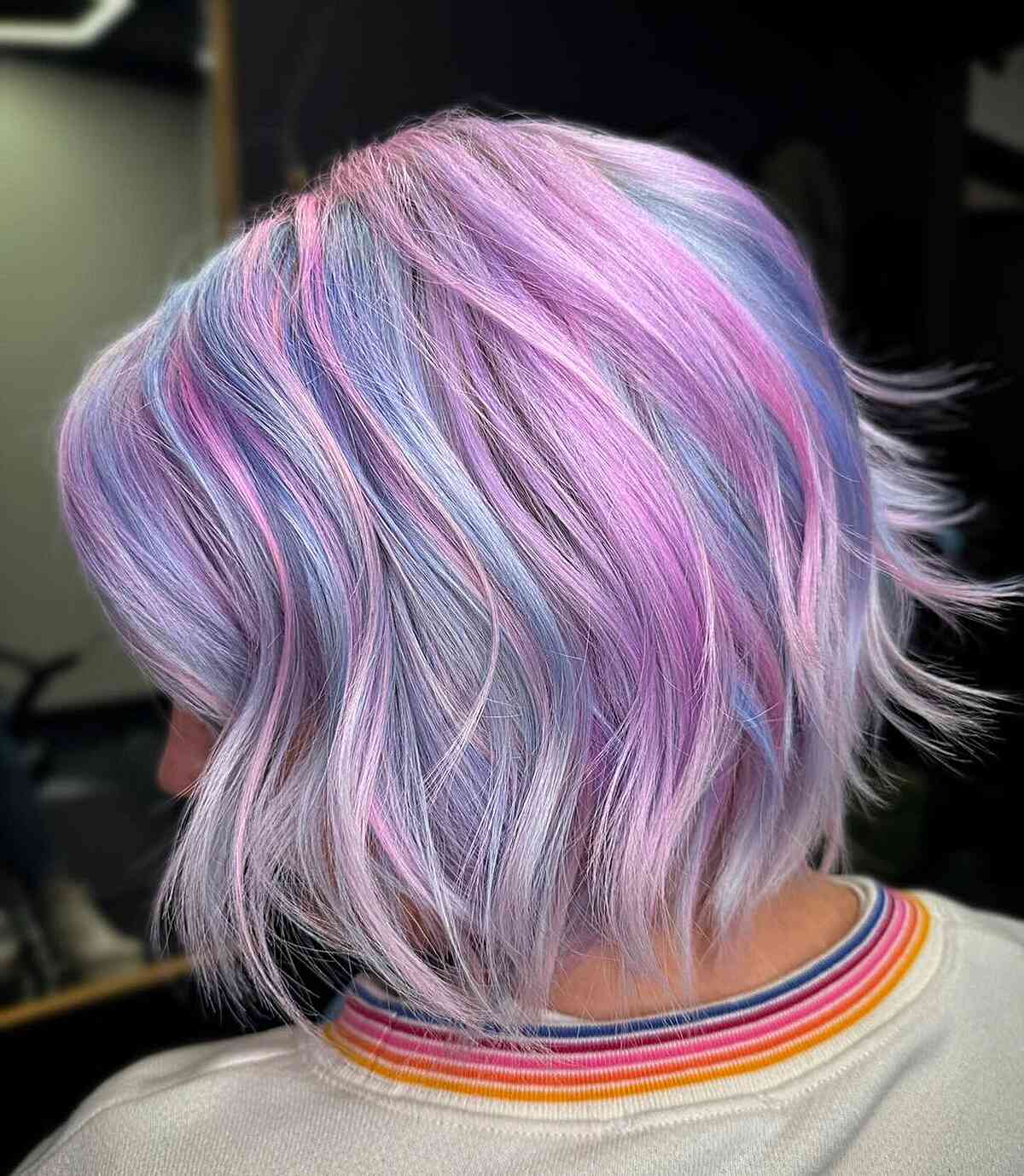 Whimsical Pastel Cotton Candy Hair Color