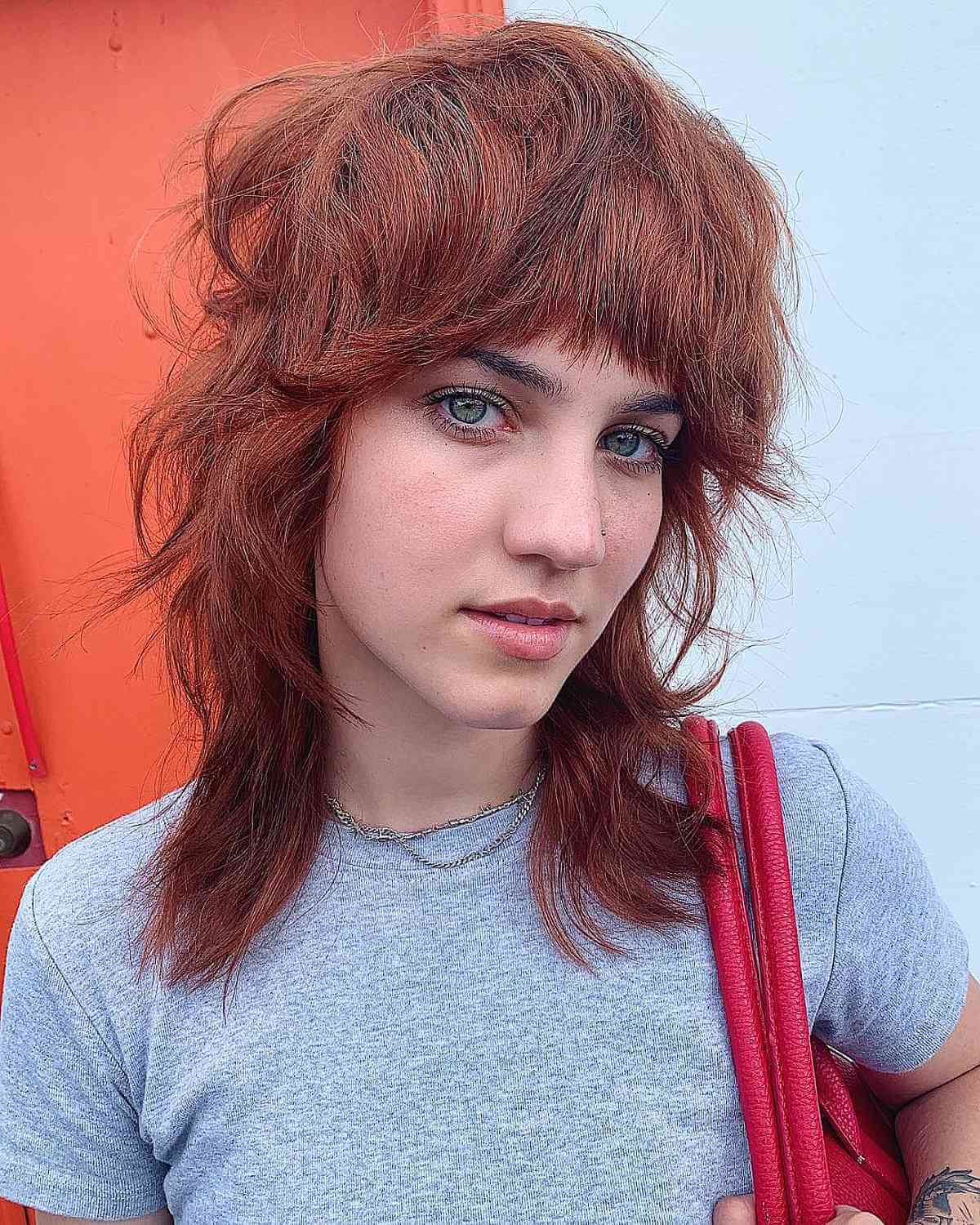 Wolf Cut Mullet with Bold Bangs
