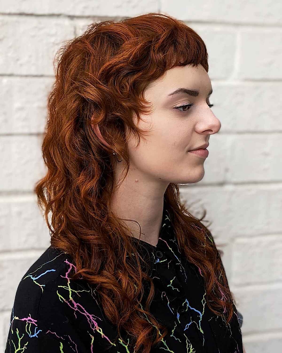 Mullet for Curly, Long Hair