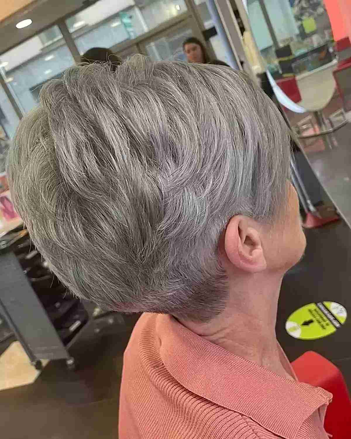 Multi-Layered Choppy Pixie for ladies in their 60s with Thick Hair
