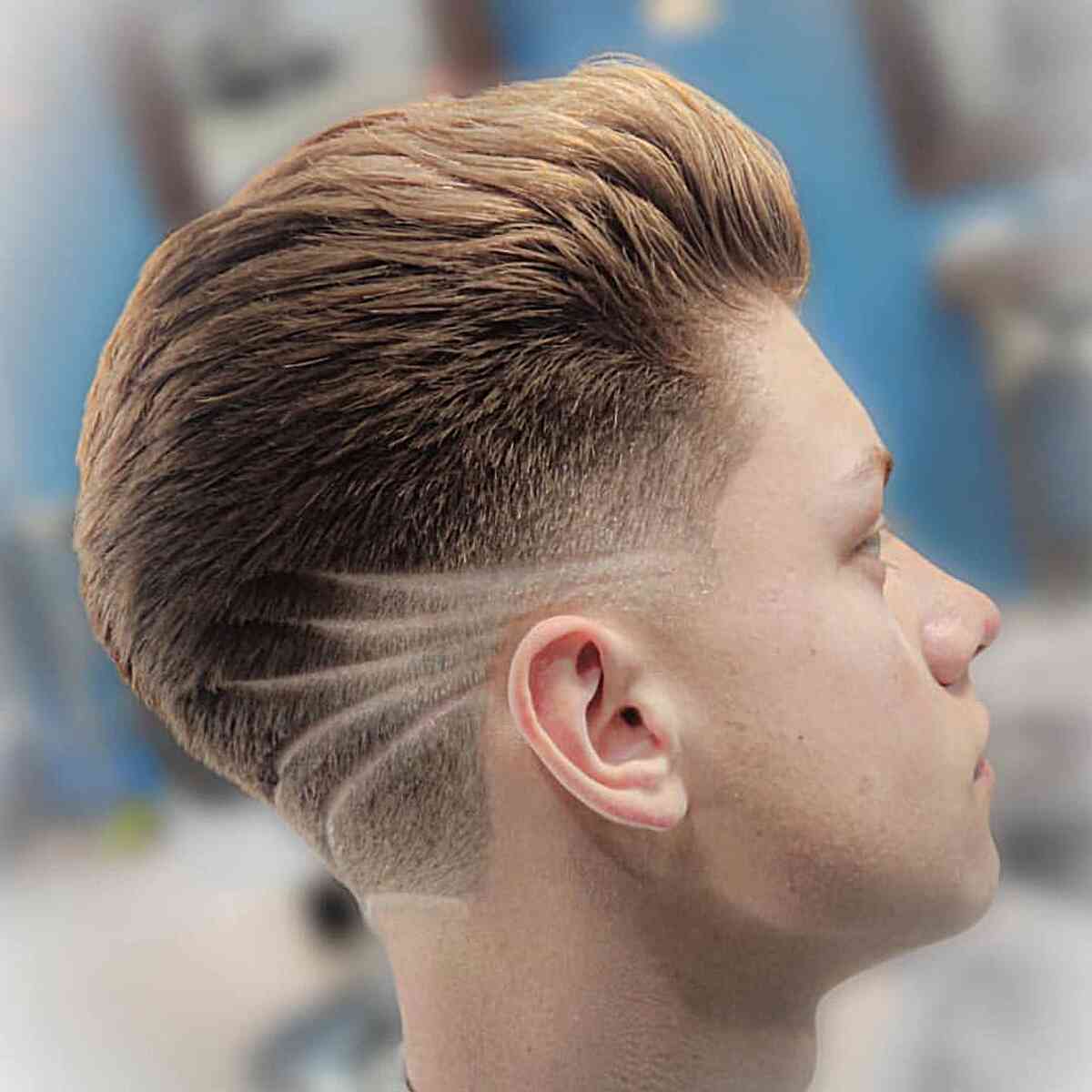Multiple Shaved Lines Hair Designs for Men