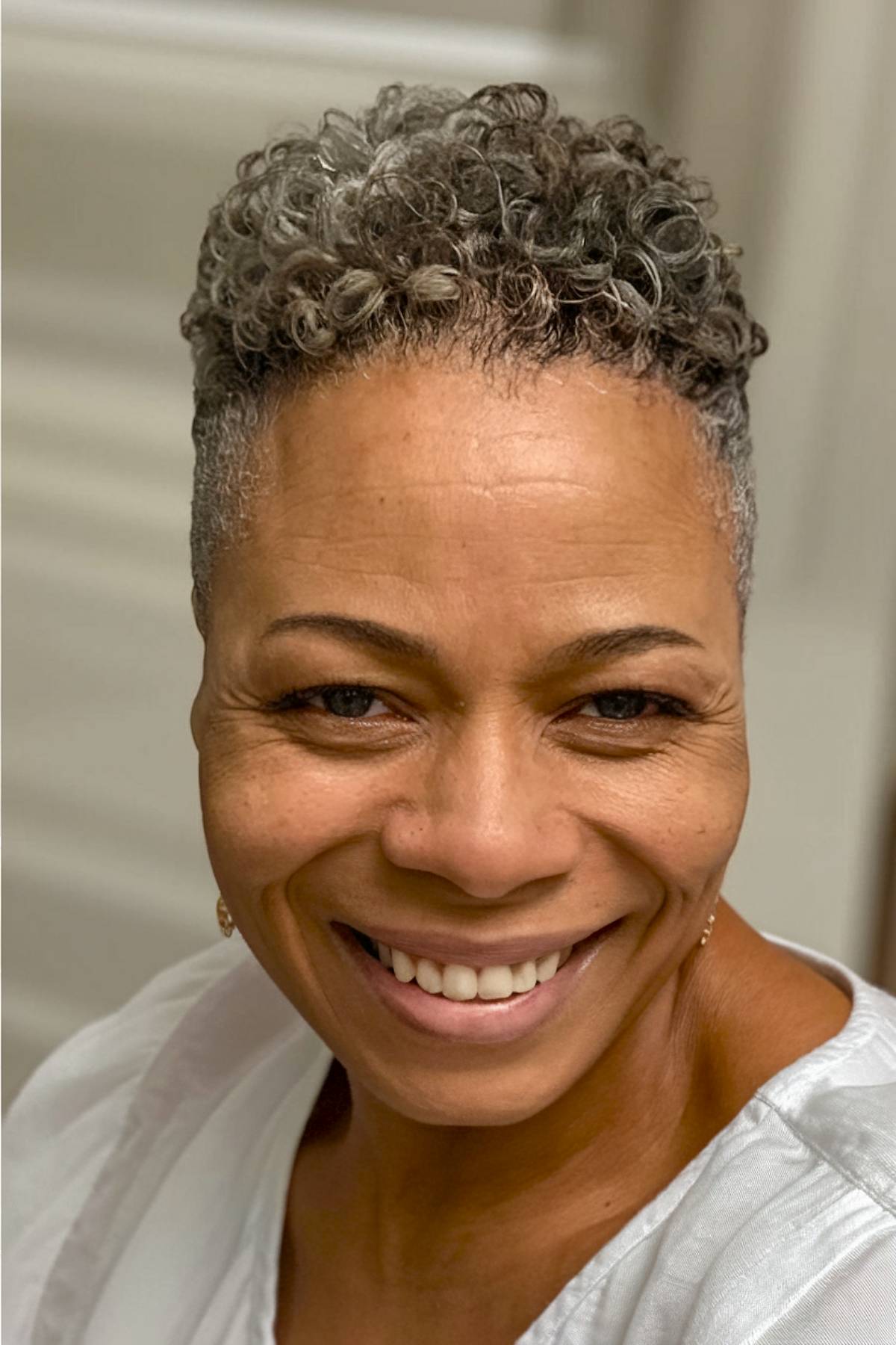 Natural 4C TWA hairstyle for black women over 60