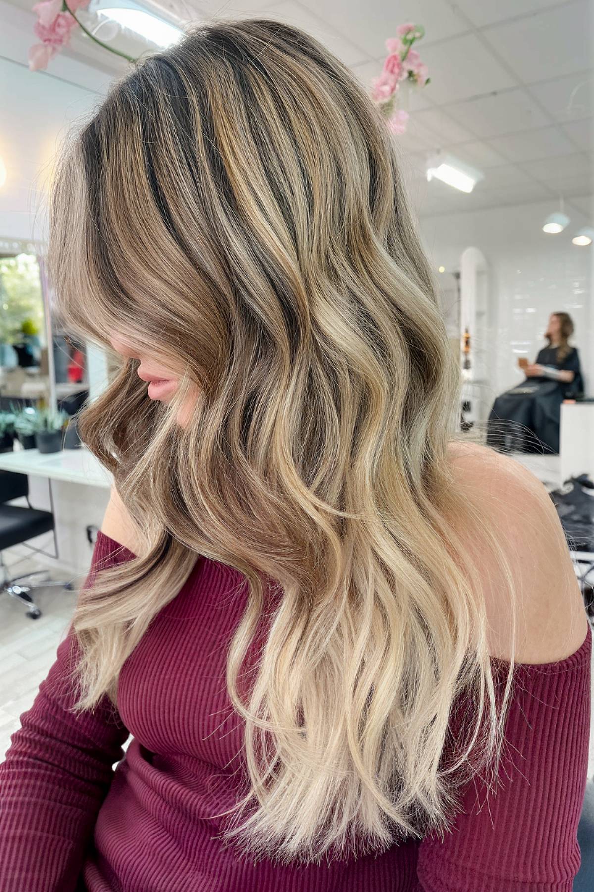 Natural ash blonde balayage