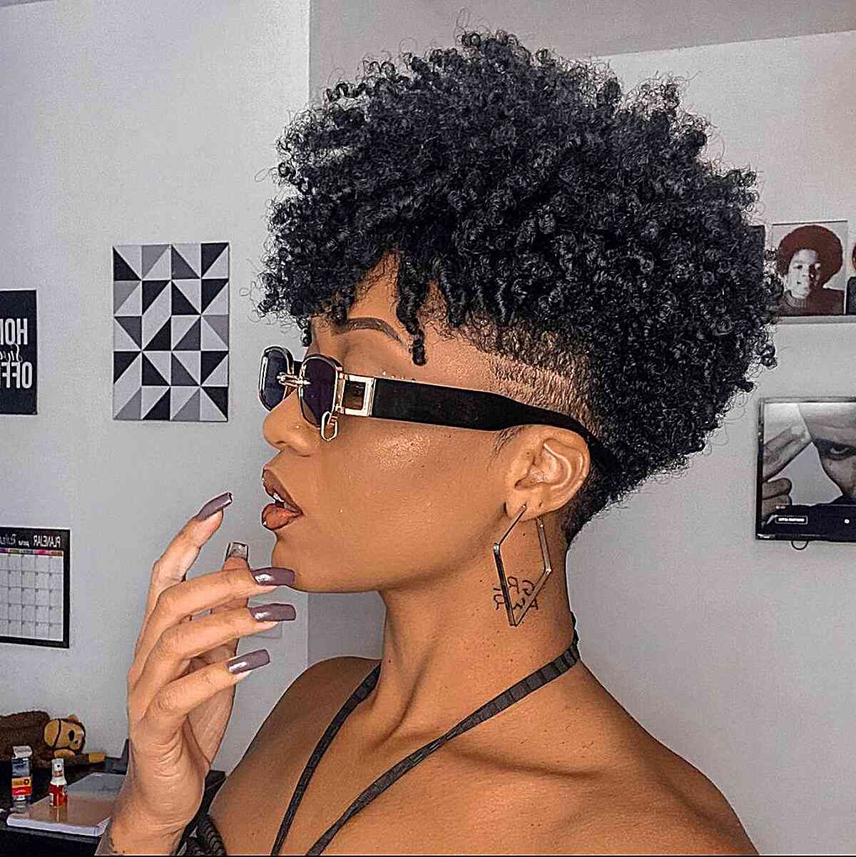Natural Coils Tapered with Shaved Lines