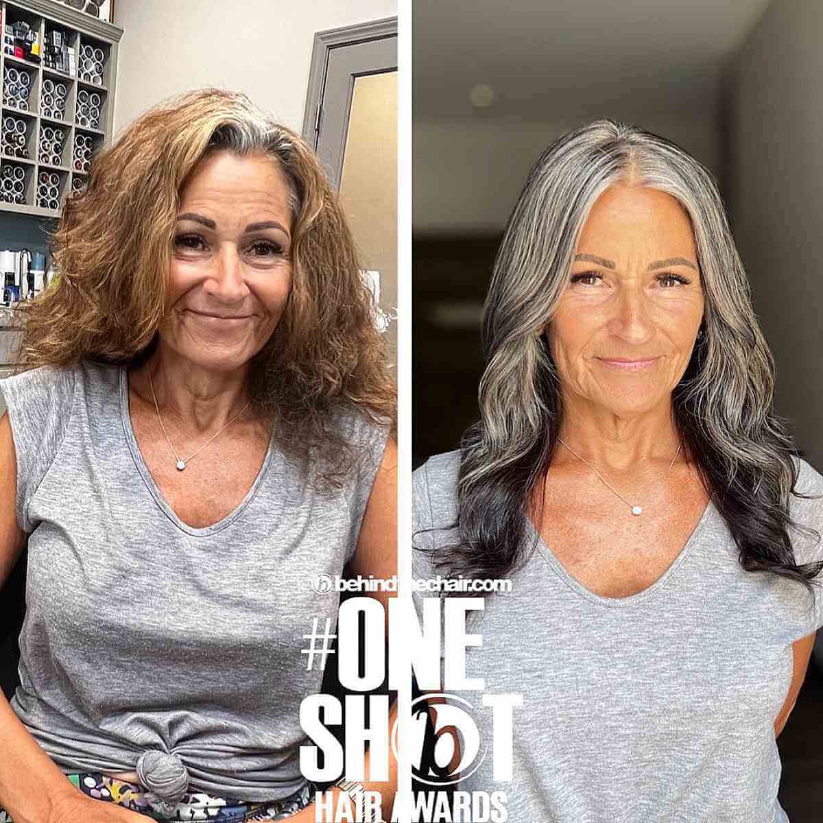 Natural-Looking Makeover for 60-Year-Olds with Grey Hair
