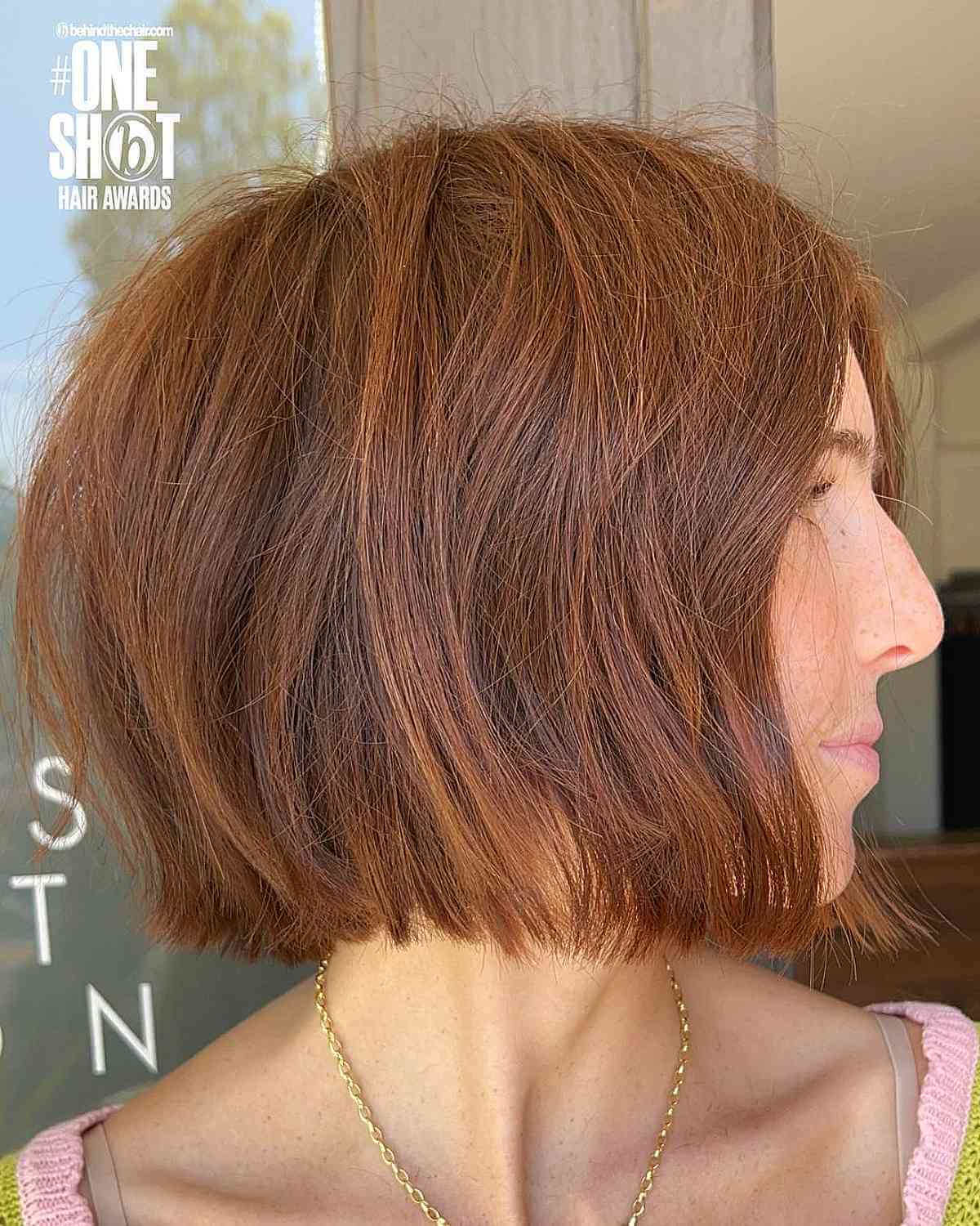 Natural-Looking Tousled Bob for Thick Hair