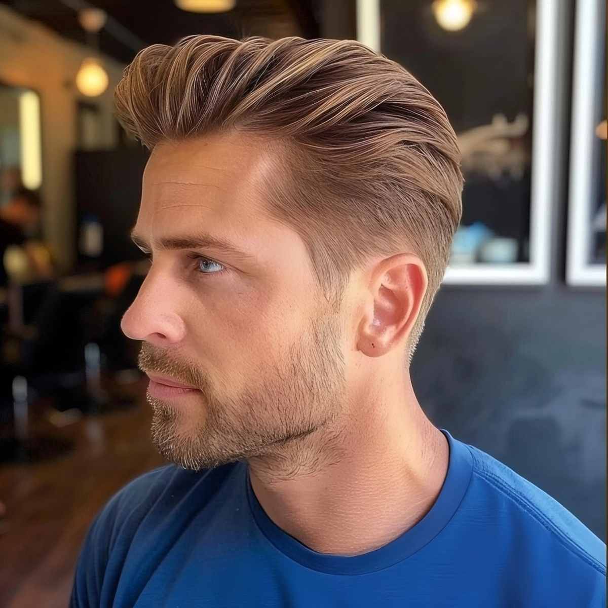 Natural Taper Cut hairstyle for men with medium-length hair