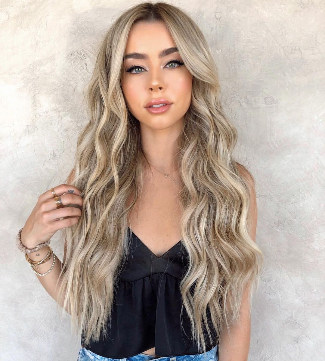 Gorgeous Natural Textured Waves on Long Hair