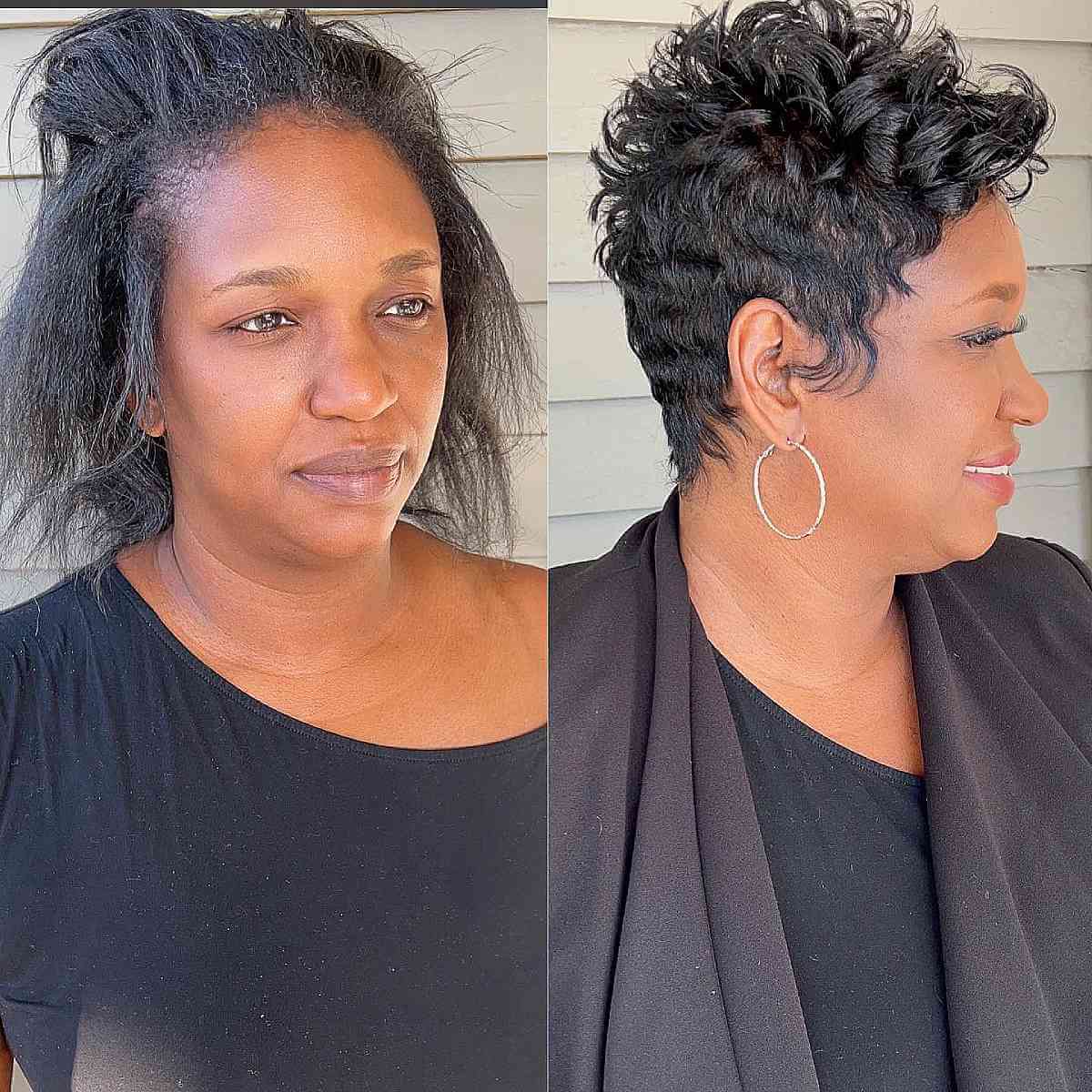 Natural Wavy Pixie for Black Women