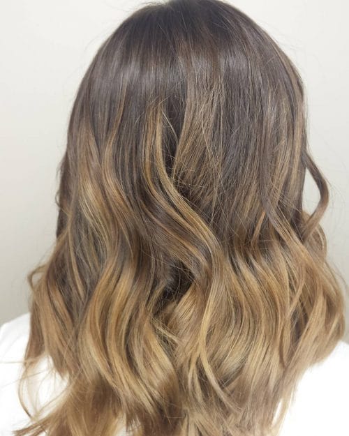 Powerful Light Brown to Warm Caramel Ombre
