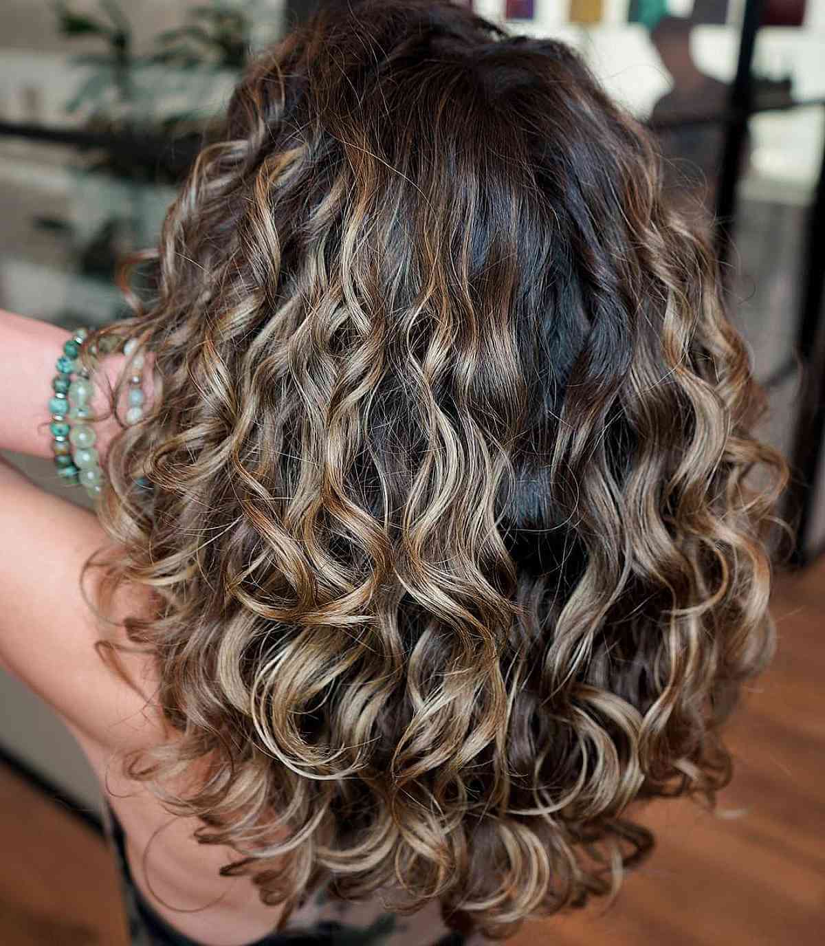 Naturally Curly Blonde and Brown Hair