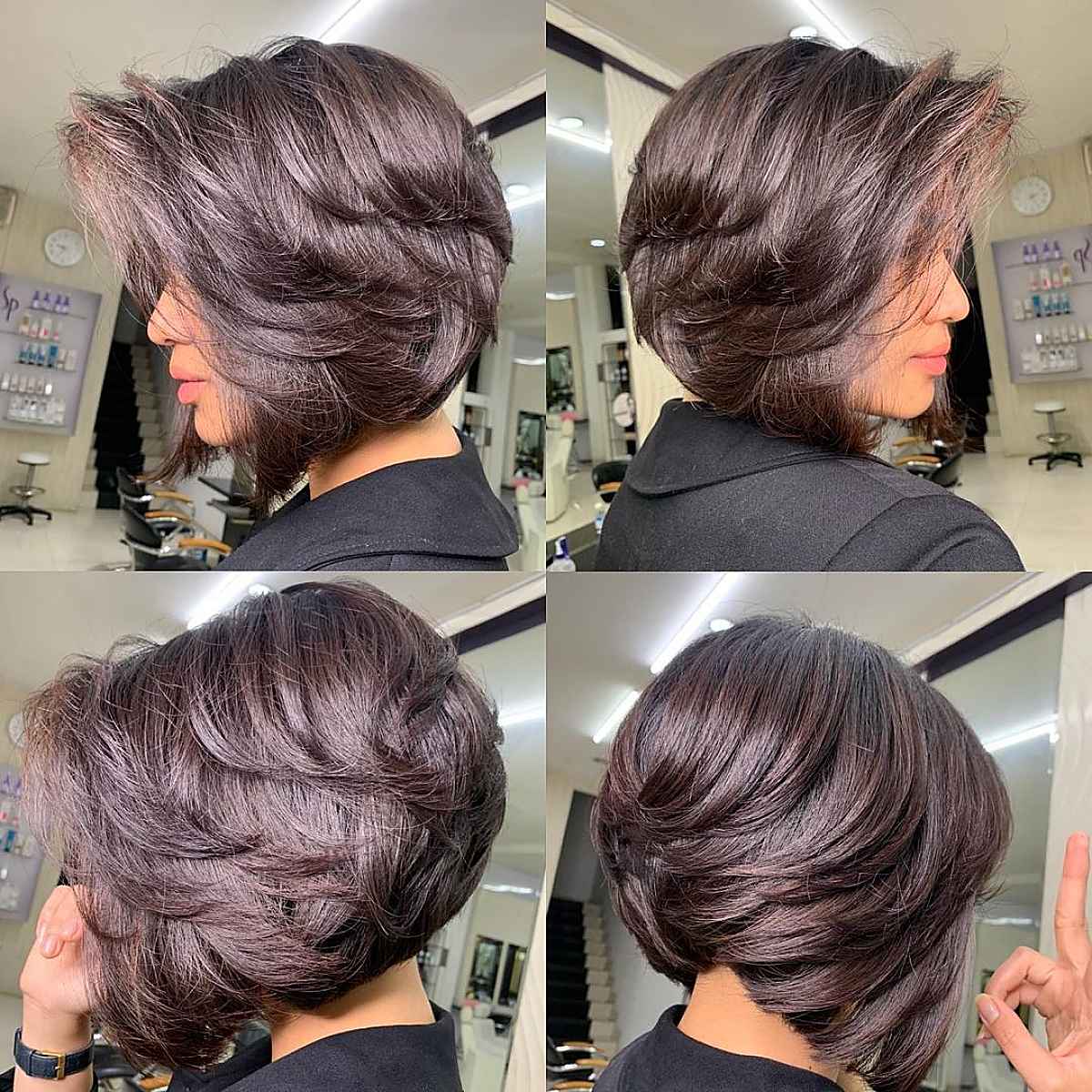 Neck-Length Haircut with Feathery Layers