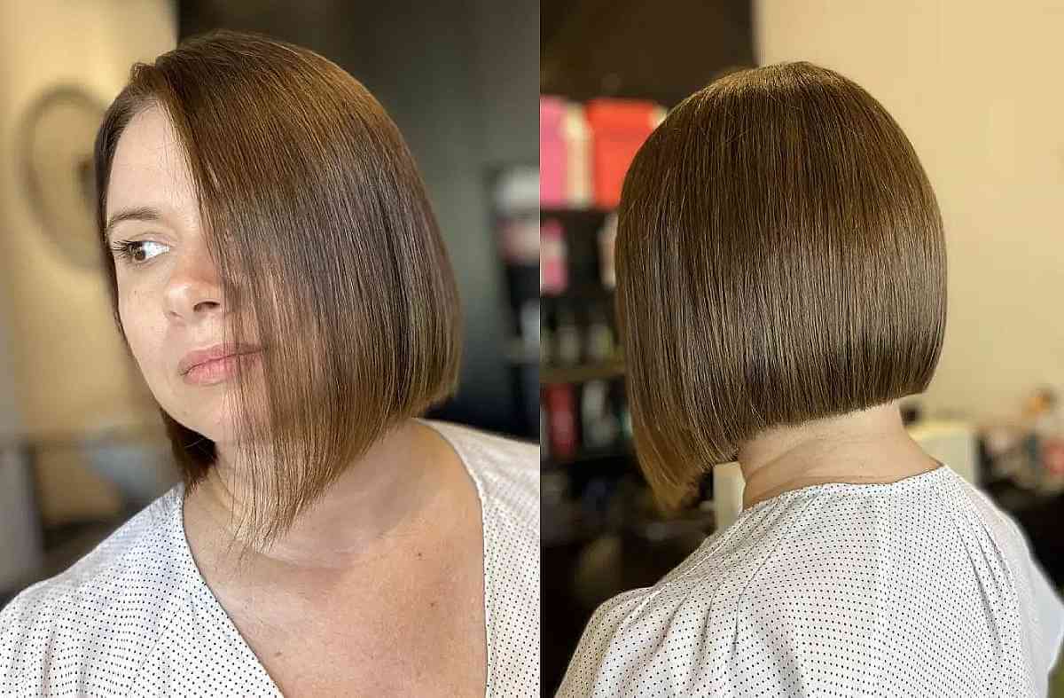 Neck-Length Inverted Cut for Thin Tresses