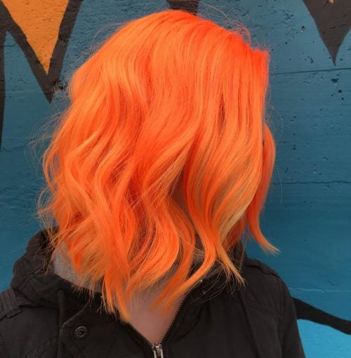 Eye-Popping Neon Orange Hair Color