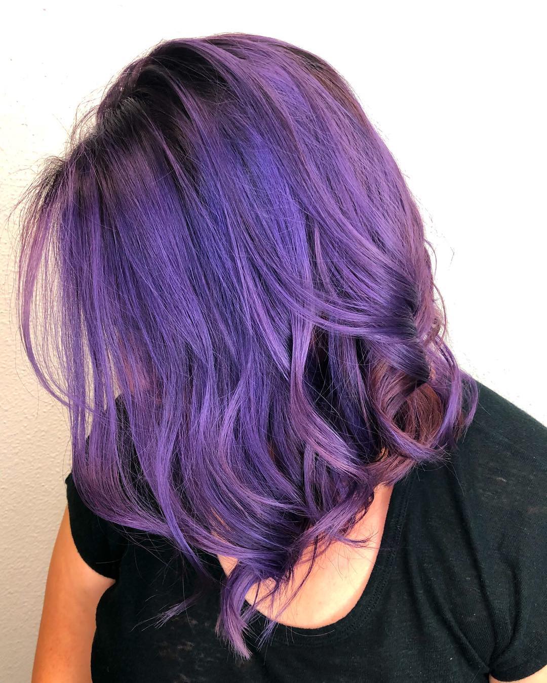 Neon Purple Hair Balayage