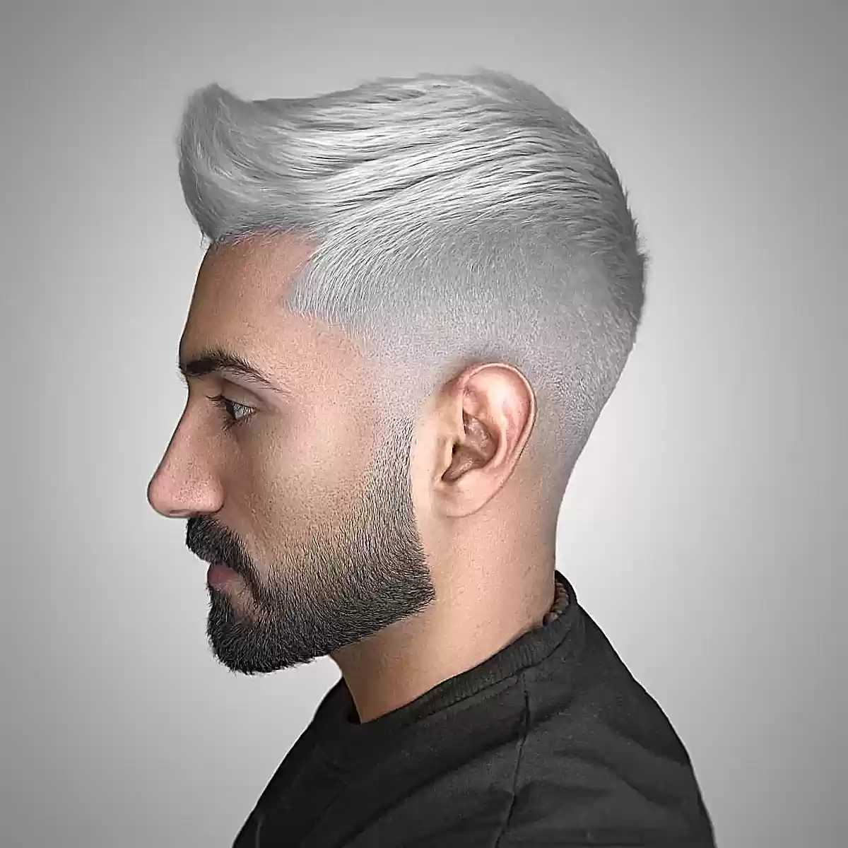 Neutral Icy Silver Hair Color