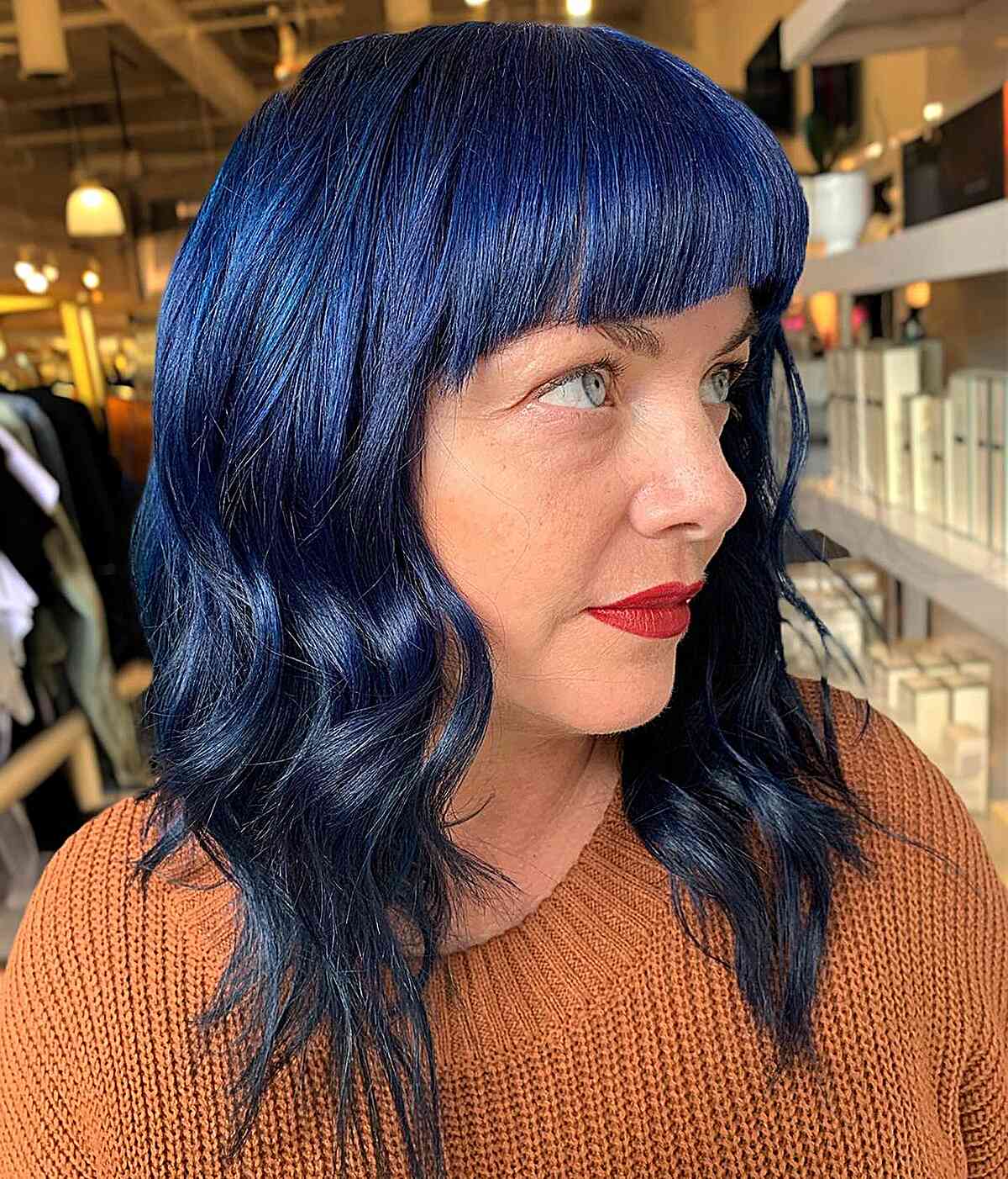 Ocean Breeze Blue Balayage Hair