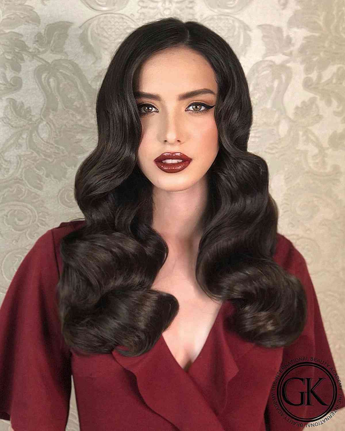Old Hollywood Waves for Long Hair