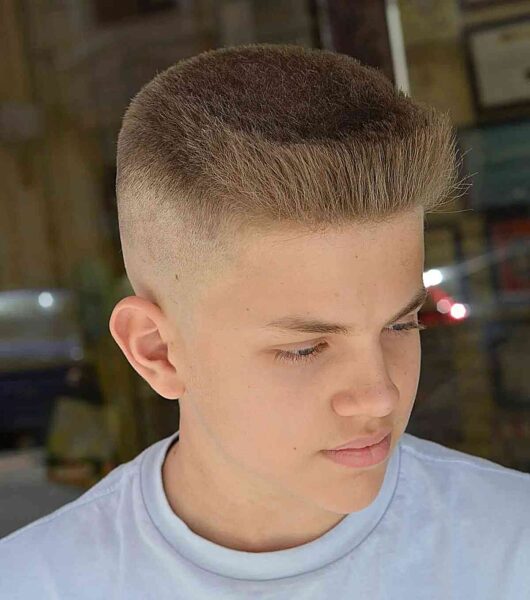 An Old School Flat Top Cut for Teen Boys