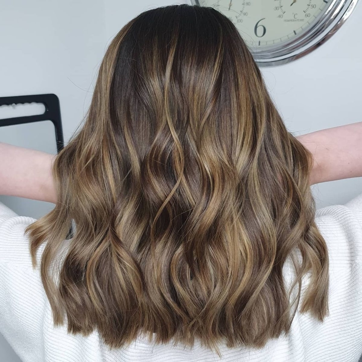 Ombre highlights for dark natural hair color