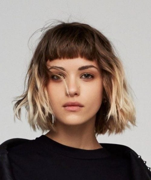 23 Short Hair With Bangs Hairstyle Ideas Photos Included Fringes should be worn either half way through the forehead, resting on the supermodel took to instagram to show off her striking new hairstyle and completed the dramatic look with intense smokey eyes and a whole lot of smoulder. short hair with bangs hairstyle ideas