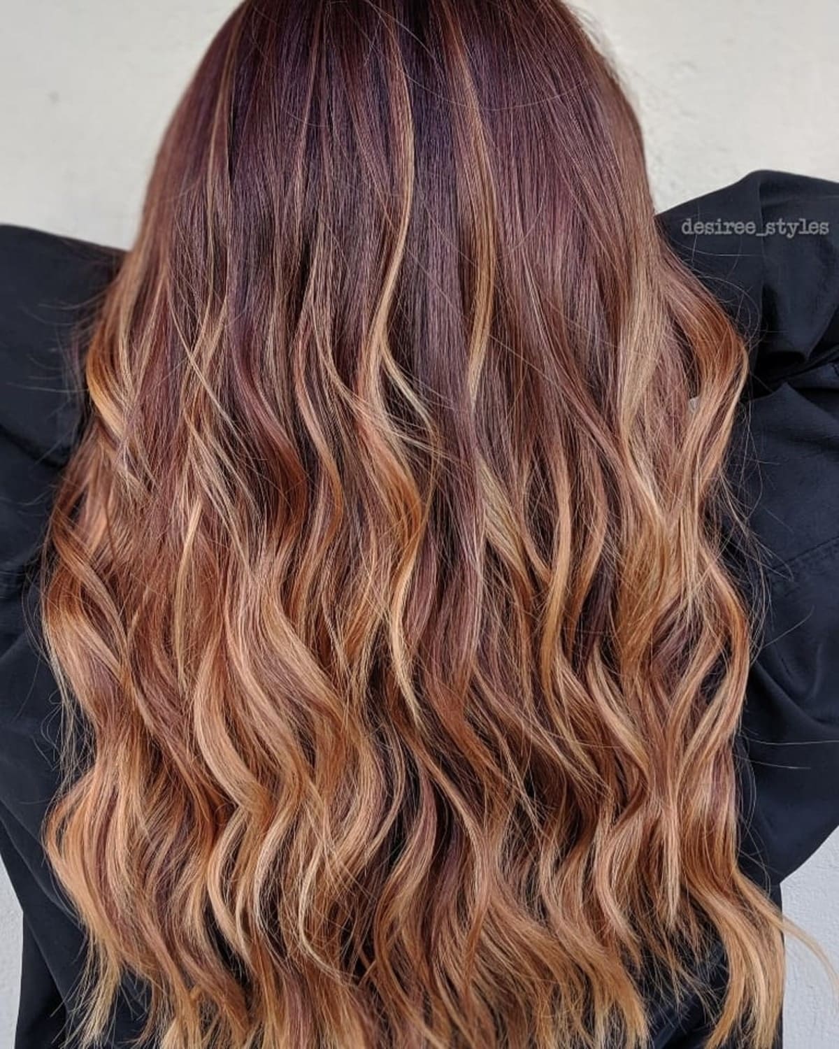 Ombre Style Red Hair With Highlights