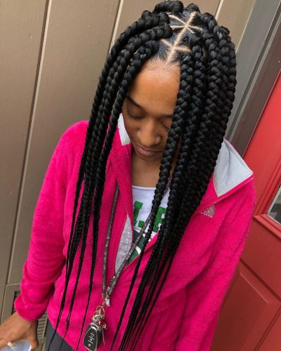 22 Exceptional Triangle Box Braids To Try Now