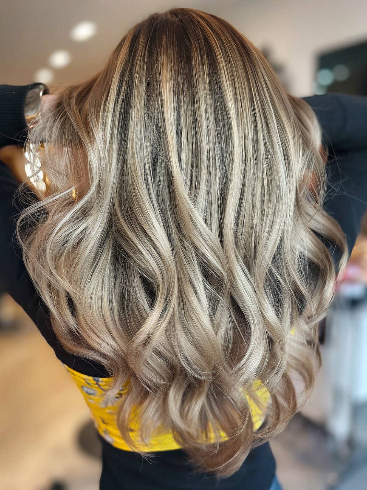 Partial balayage ash blonde