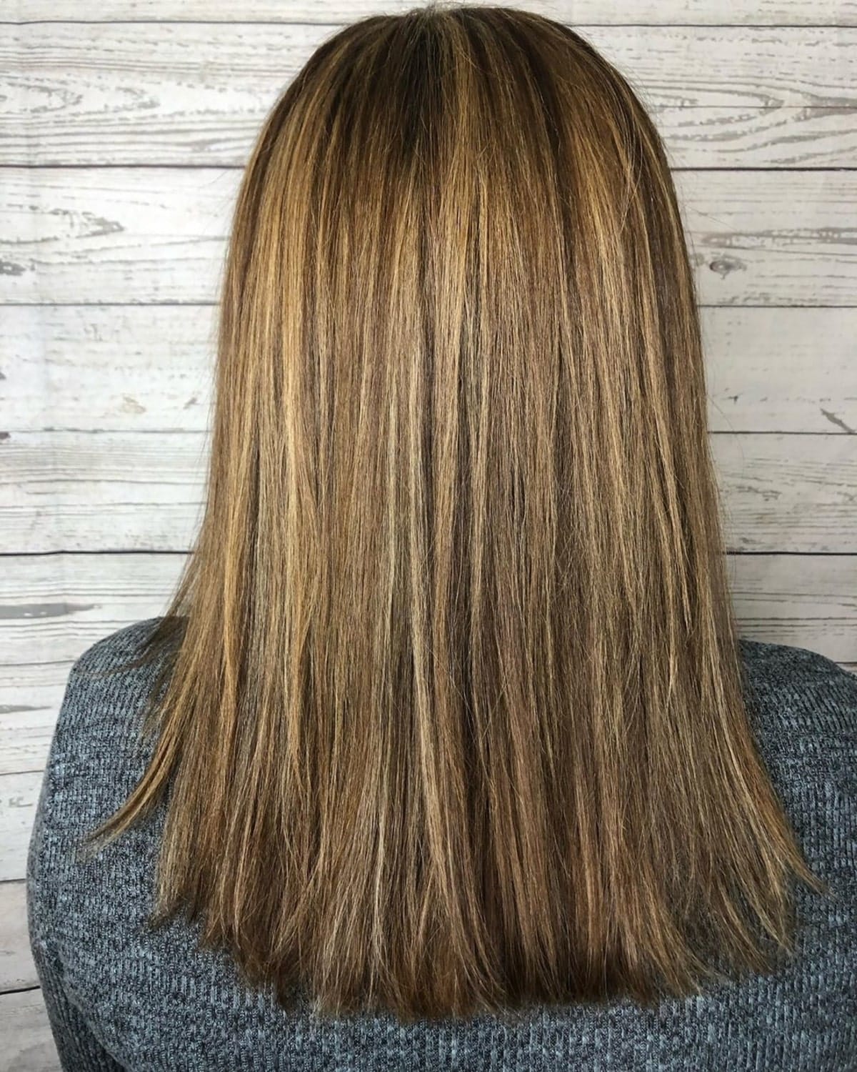 Trendy Partial Highlights on Straight Hair