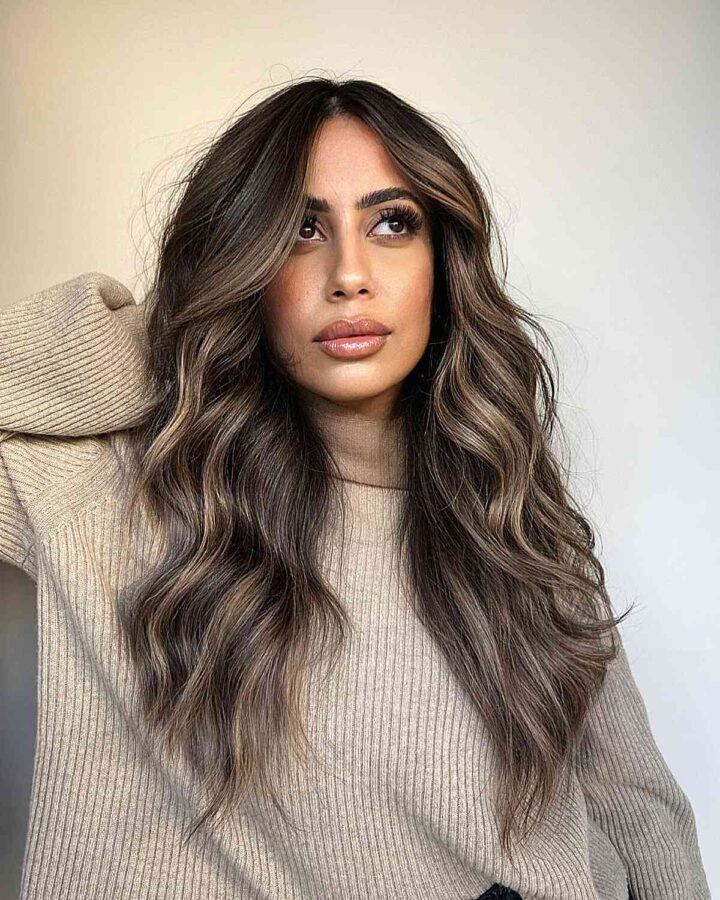 25 Gorgeous Mushroom Brown Balayage Hair Color Ideas   Partial Highlights With Warm Mushroom Brown Balayage Tone 720x900 