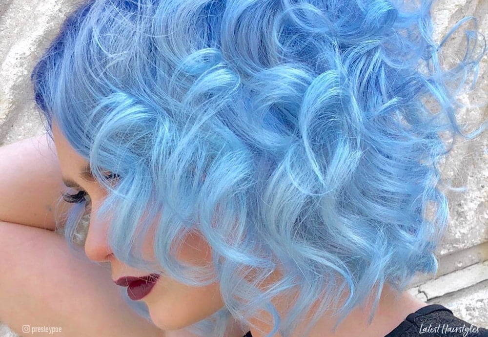 Pastel blue hair colors