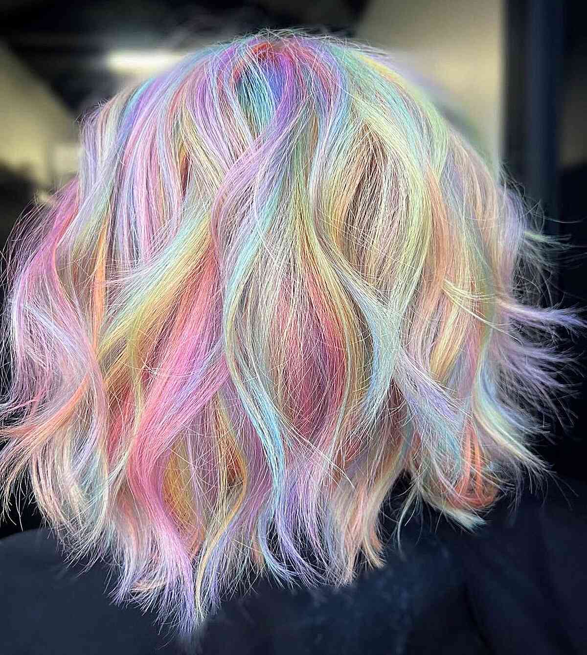 Pastel Holographic Colored Hair