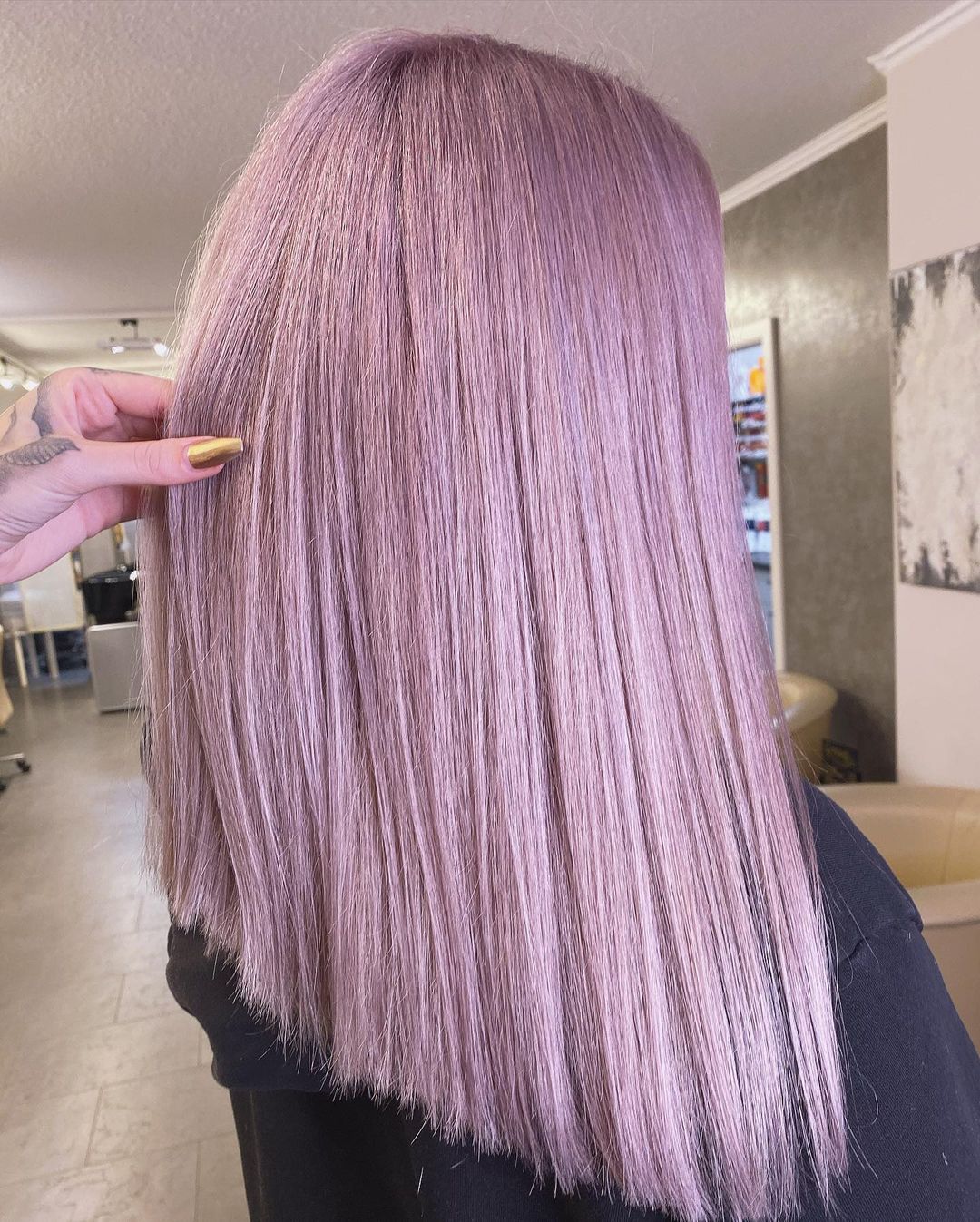 Pastel Lavender hair color