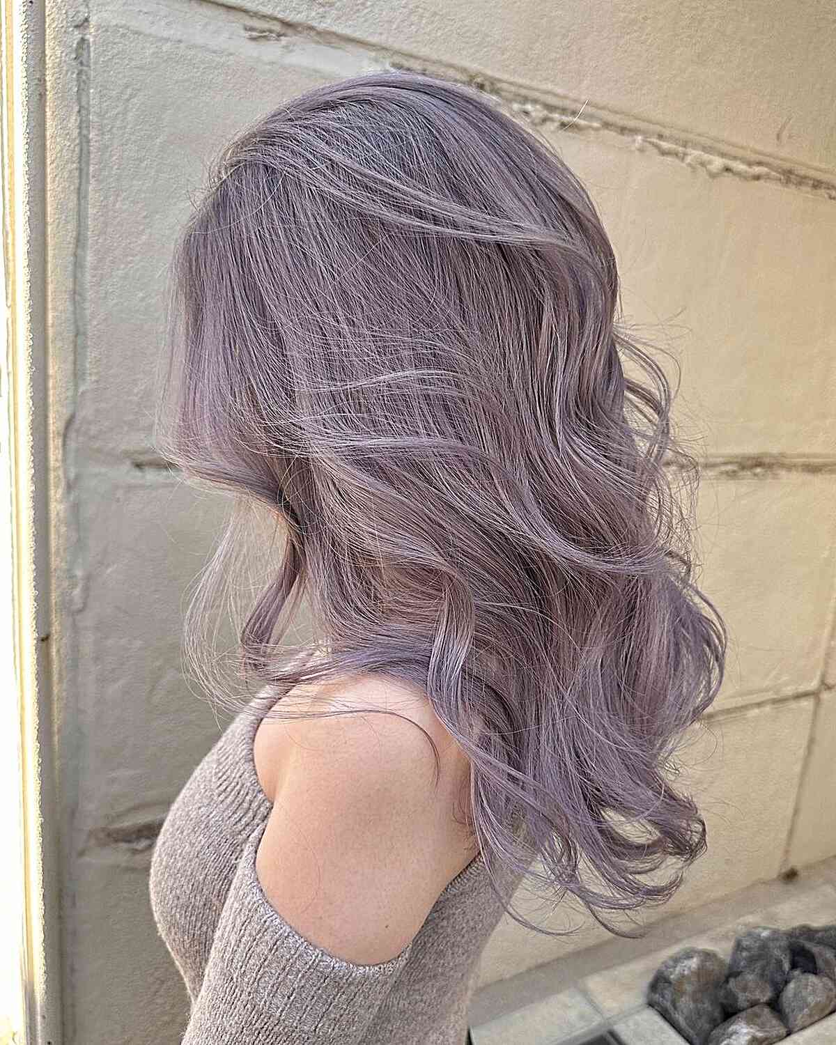 Pastel Muted Violet Hair color