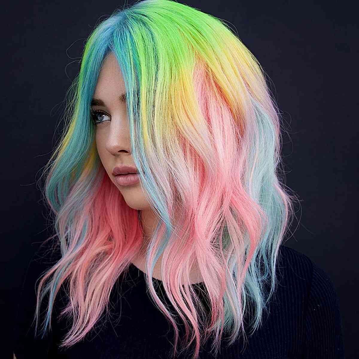 Pastel Rainbow Hair Colors
