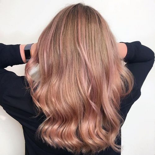 Pastel Rose Gold Pink Hair