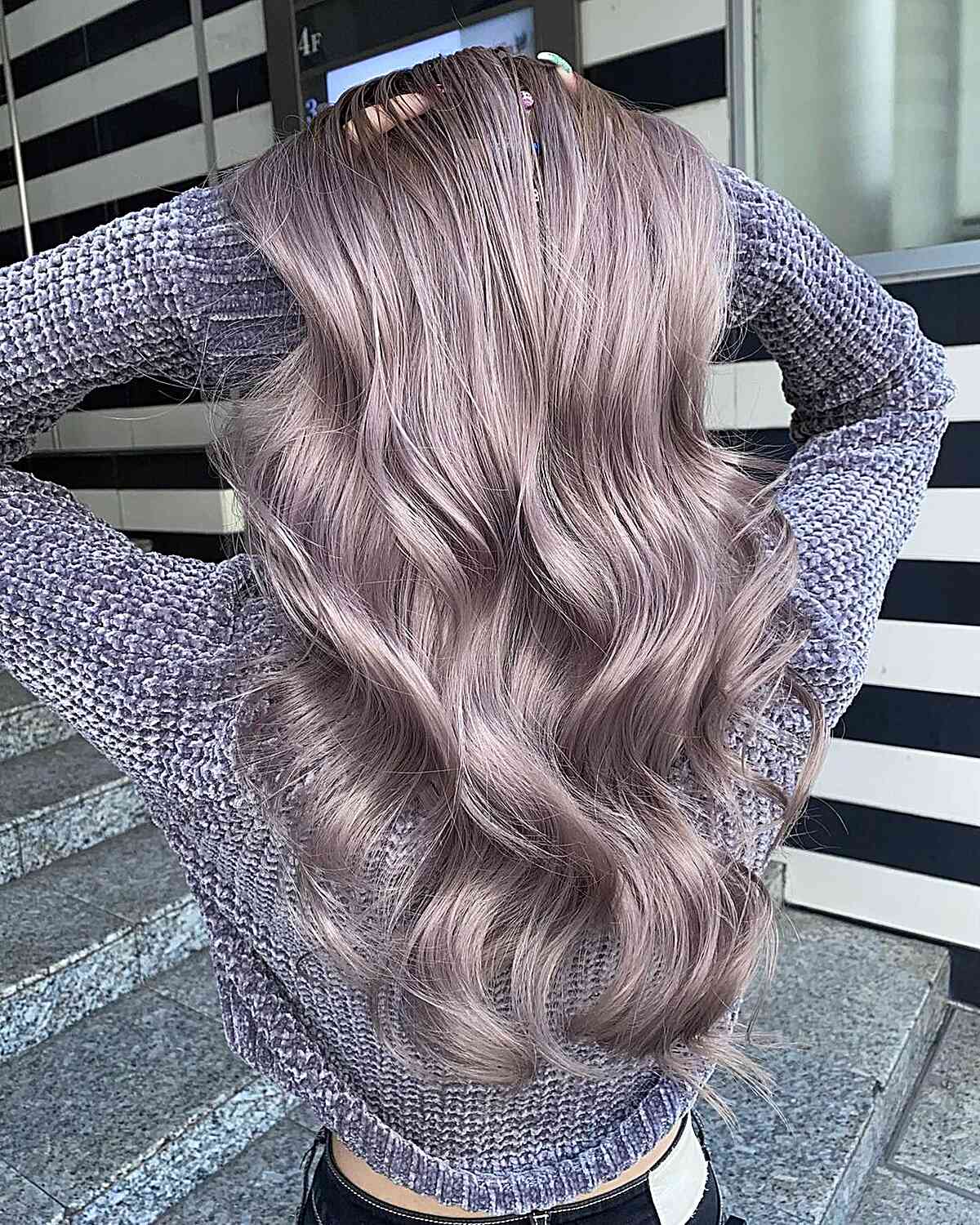 Pastel Silver and Purple