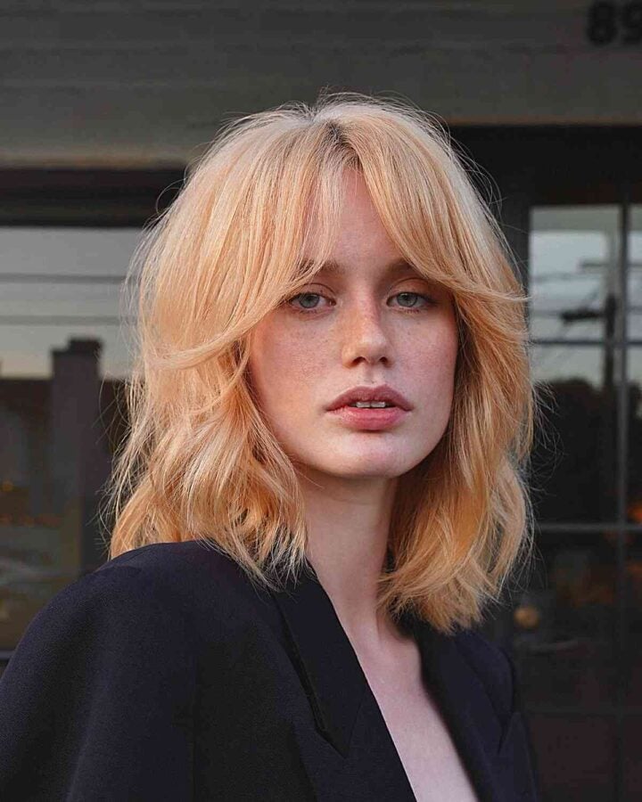 30 Best Ways To Pair A Long Bob With Curtain Bangs 