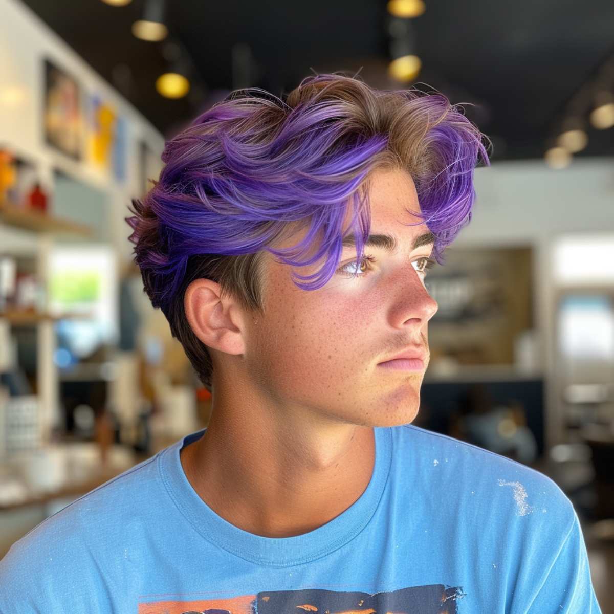 Peacock Bright Purple Hair Color Melt for Men