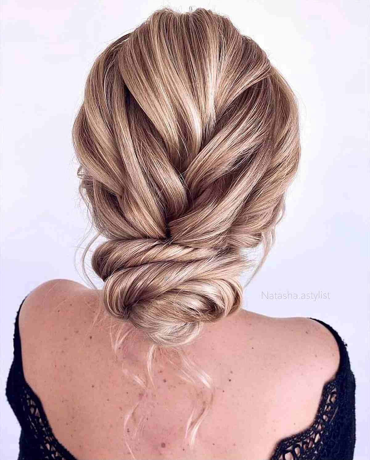 Perfect Braided Chignon Updo for Prom for Long Hair