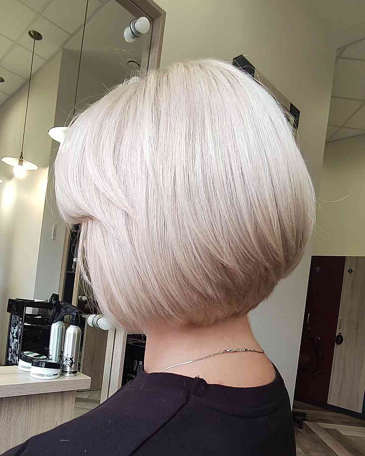 Perfectly Rounded Bob with Light Blonde Hues