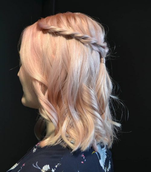 Petal Pink on a Braided Style