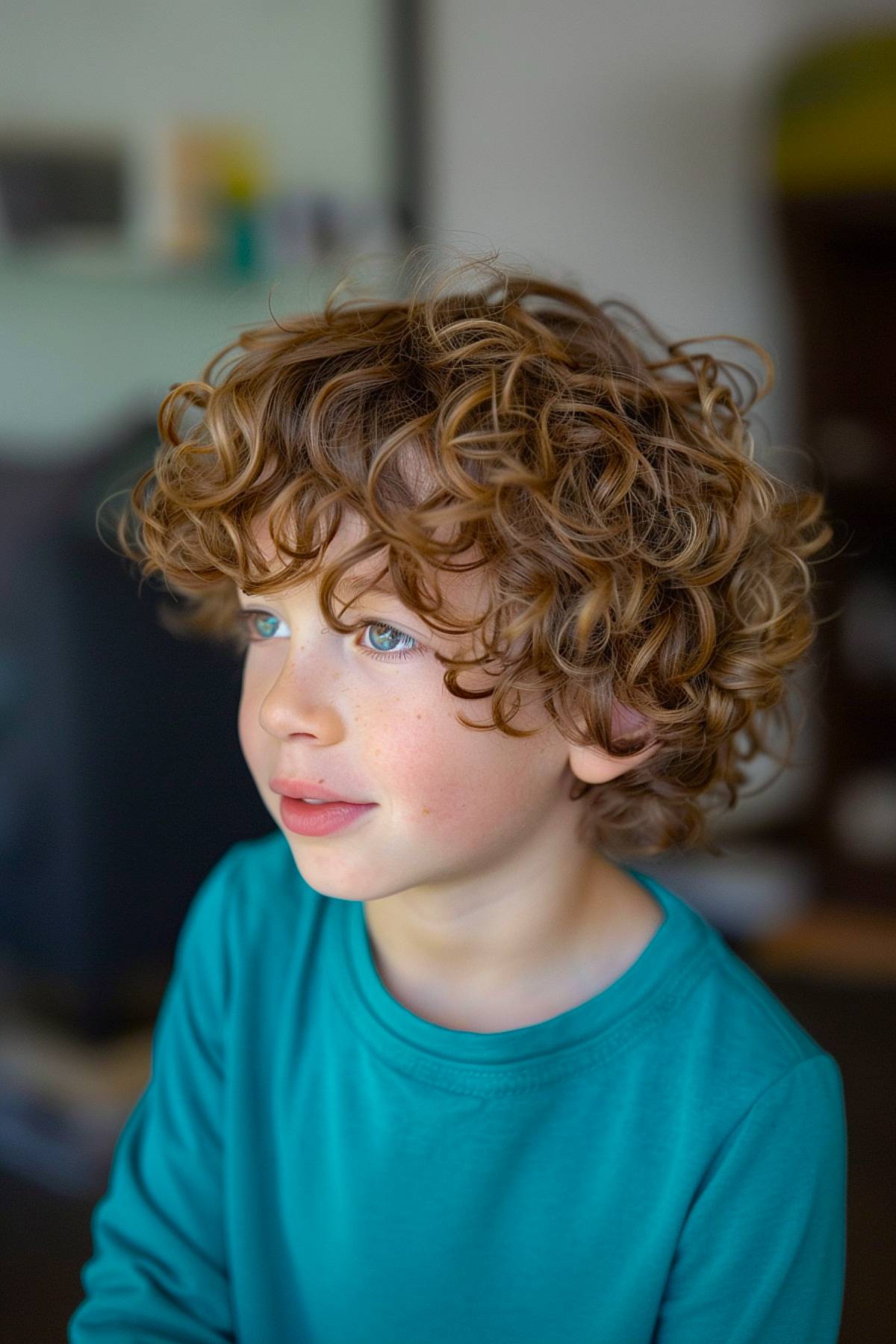 Pillowcurl haircut for boys with soft curls