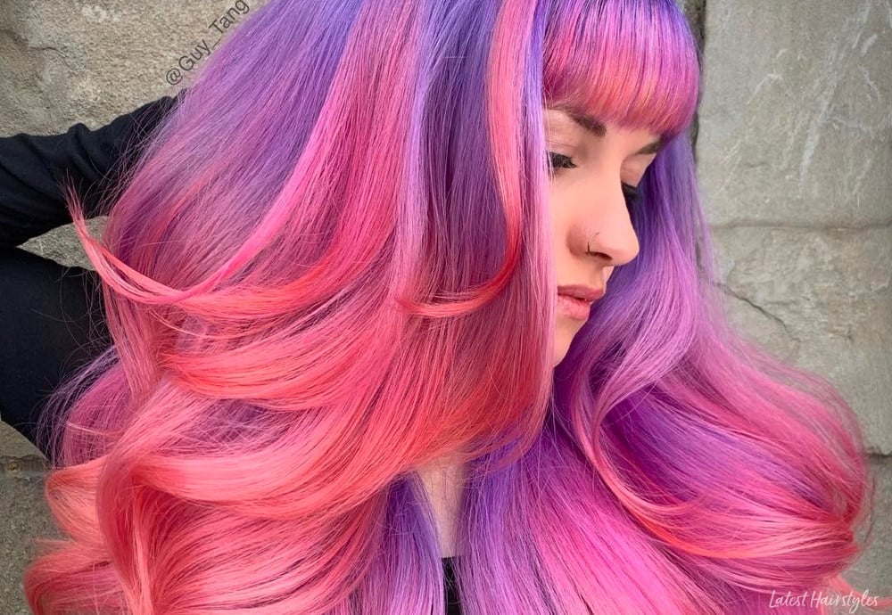 pink and purple hair colors