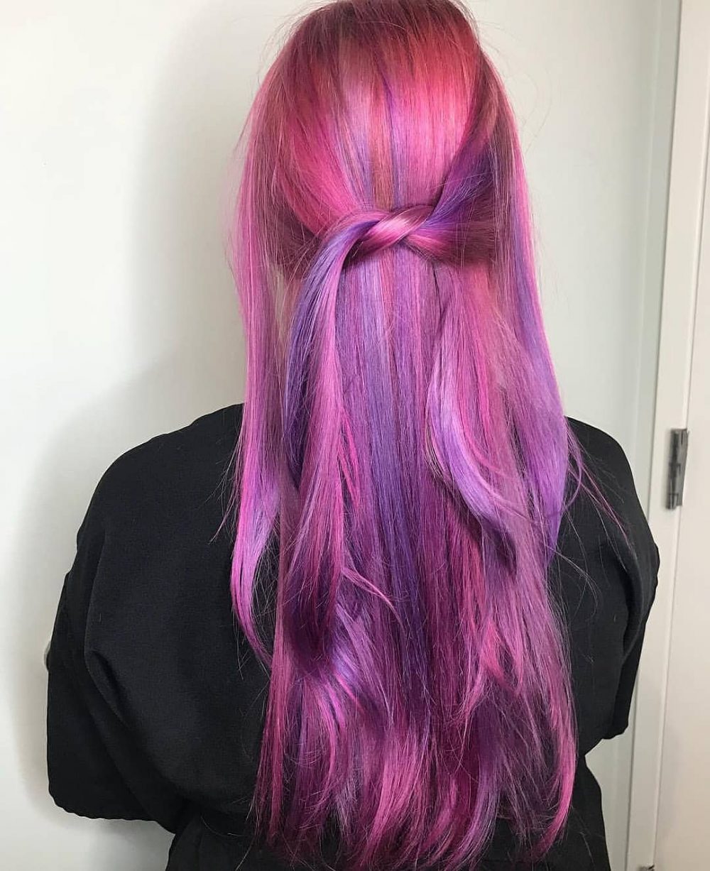 Purple and Pink Galaxy Hair