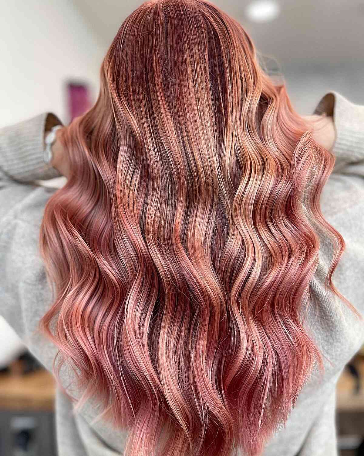 Pinky Rose Gold Hairstyle