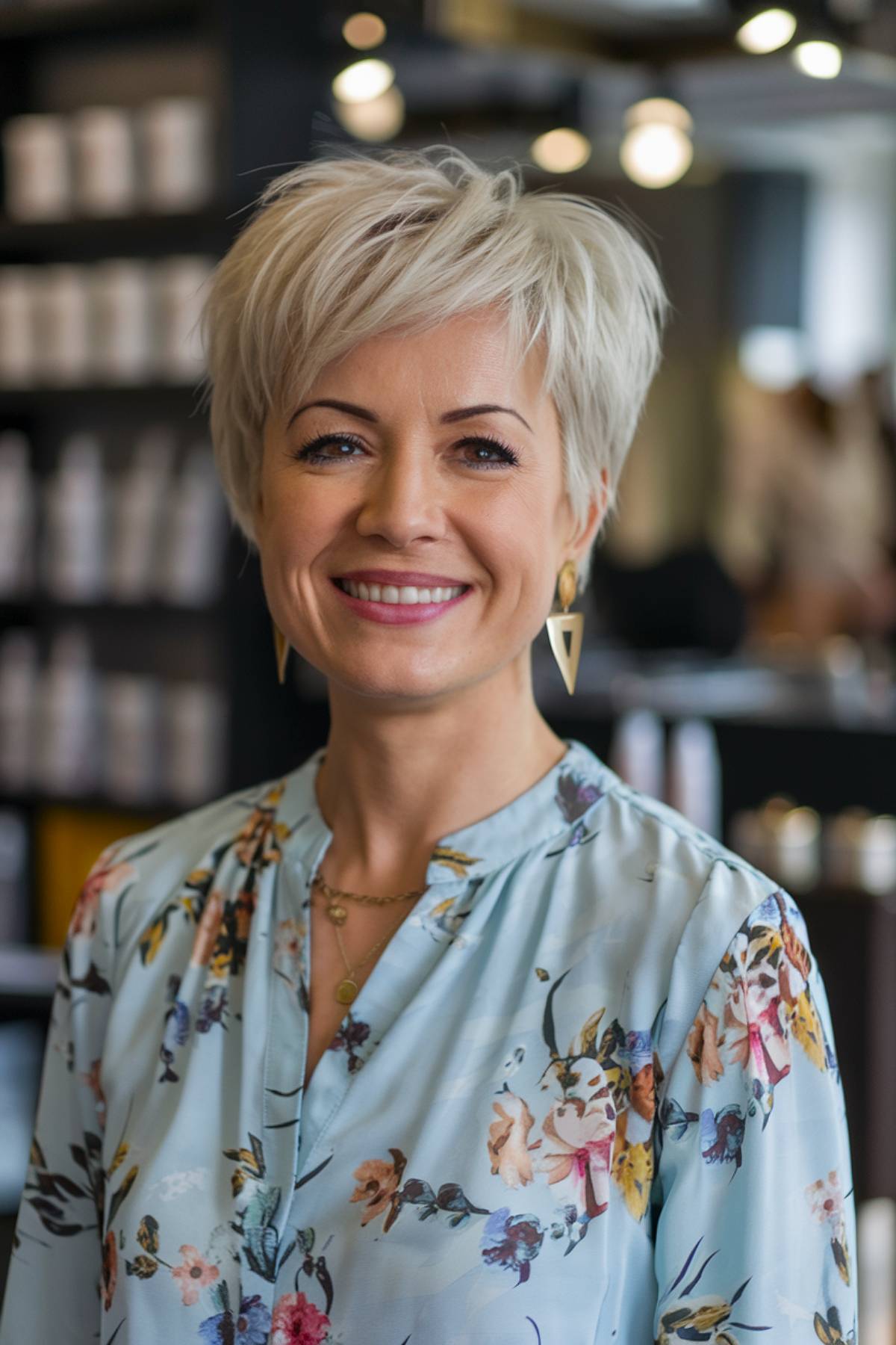 Elegant pixie bob for women over 50 with soft, wispy layers for a youthful and polished look