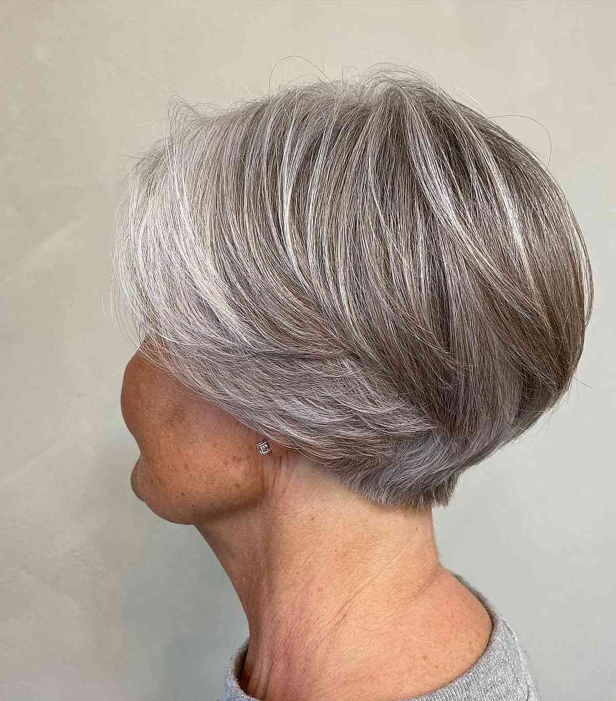 Pixie Bob on Salt-and-Pepper Fine Hair on Ladies Over 50