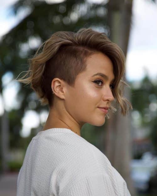 Lived-In Pixie Bob Undercut with Wavy Texture
