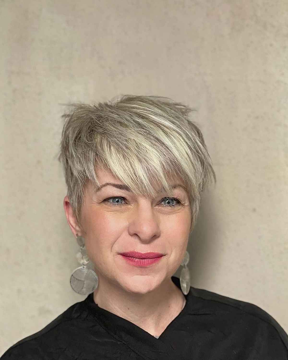 Pixie Crop with Choppy Layers and Bangs